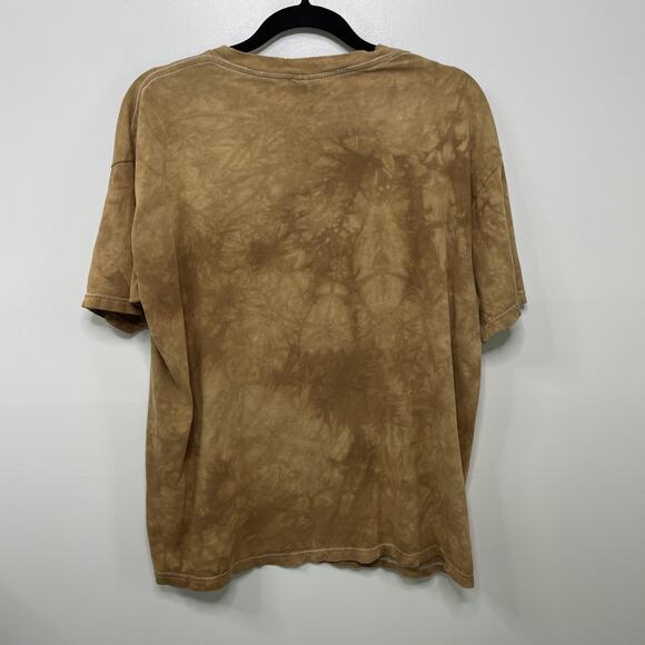 Thrashed Y2K Wolf T Shirt Streetwear Mens L Faded Acid Wash Indian Brown Holes - Picture 7 of 11